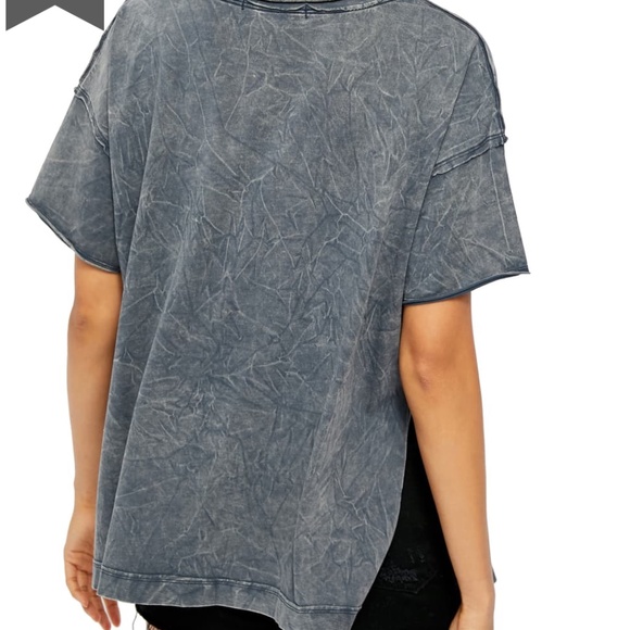WANT YOU SIDE SLIT POCKET T-SHIRT IN DUSTED DENIM - Picture 2 of 12